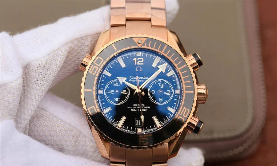 Omega Seamaster Ocean Universe Timing 232.63.46 OM Factory 1:1 Best Edition Replica Watch Gold Strap